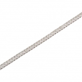 18k White Gold Diamond Line Bracelet 3.82ct G-H/VS